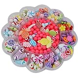 Fairyjp かわいいラブリービーズ ハニービーズ クリアビーズ ビーズアクセサリー ハンドメイド DIY材料 手作り ブレスレット おもちゃ