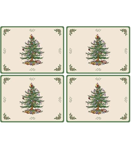 Amazon.co.jp: Spode Christmas Tree 4-Piece Dinnerware Place