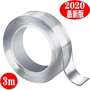 テープ 両面テープ 魔法両面テープ ナノテープ ナノマジックテープ 魔法のテープ 魔法テープ 魔法の両面テープ 超強力魔法テープ マジックテープ強力 マジックテープ 両面テープ超強力はがせる 超強力両面テープ はがせる両面テープ 両面テープはがせる 滑り止めテープ 透明テープ 多機能テープ のり残らず 繰り返し利用可能 (3m* 3cm*2mm)