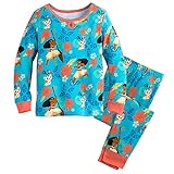 ディズニー (Disney) モアナと伝説の海 長袖 パジャマ 女の子 ブルー総柄 USディズニーストア (95-100cm（US3）) [並行輸入品]