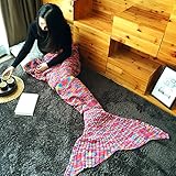 人魚毛布 マーメイド ブランケット 人魚コスチューム 可愛いひざ掛け マーメイド　着る毛布　暖かい　柔らかい 防寒 人魚タイプ マーメイド 着る毛布 (マルチカラー 190 x 90cm)