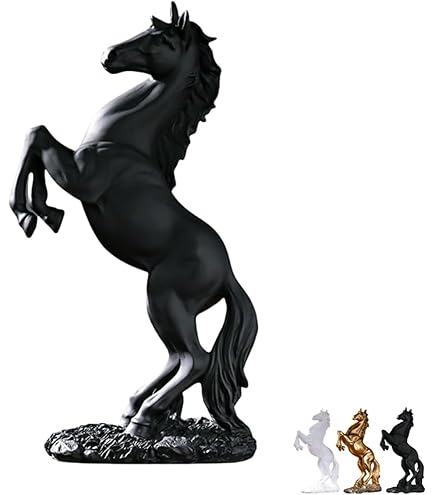 Amazon.co.jp: Baoblaze 馬像-樹脂立ち戦闘馬彫刻の装飾卓上装飾