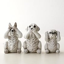 Amazon.co.jp: 犬 置物 オブジェ 見ざる 言わざる 聞かざる Amazon.co.jp: 犬 置物 オブジェ 見ざる 言わざる 聞かざる