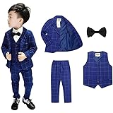 [ALICE] 男の子フォーマルスーツ キッズスーツ 子供服 スーツセット 4点セット ジャケット、ベスト、ズボン 、蝶ネクタイ おしゃれ かっこいい 入学式 七五三 卒業式 90-170cm