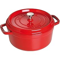 極美品！26cm ストウブ 浅型 シャロー ラウンド ココット チェリー ストウブ 鍋 Staub ピコ・ココット ラウンド シャロー 26cm 両手
