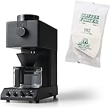 ツインバード 全自動 コーヒーメーカー ミル付き 3杯用 新潟 燕三条【web限定】 [カフェ・バッハオリジナルフィルター(3~5杯用) 40枚×2セット付] CM-D457B-A03