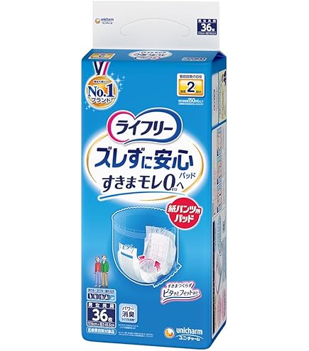 Amazon.co.jp: ライフリー パンツ用尿とりパッド ズレずに安心紙パンツ