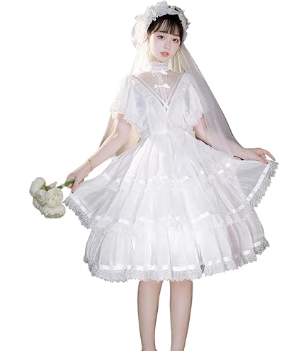 Amazon.co.jp: ゴスロリ ロリータ ワンピース コスプレ 衣装 姫 ドレス