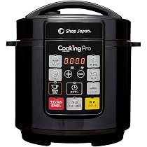 Amazon.co.jp: ショップジャパン クッキングプロ ブラック 電気圧力鍋 