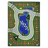 Joy Carpets Kid Essentials Early Childhood Alphabet Express Rug Multicolored 5'4 x 7'8 [並行輸入品]