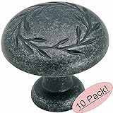 Amerock bp1581wid Inspirations錬鉄ダークリーフキャビネットハードウェアノブ、1 – 1 / 4 "直径 – 10パック