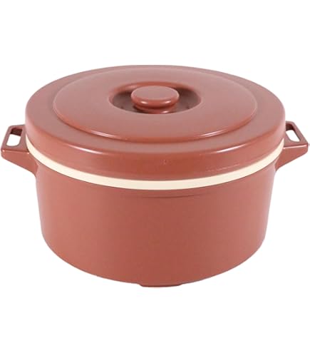 Amazon｜台和 プラスチック保温食缶 ご飯用 小 ブラウン 380x324x高