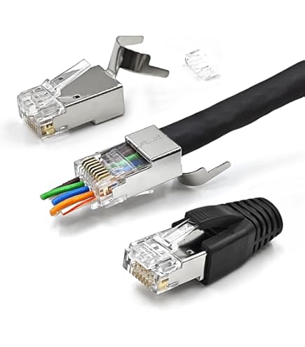 DIGITUS DN-93631 - Netwerkconnector Cat 6A - 1 stuk - 360° afgeschermd - RJ45 veldconnector Cat6A - installatie zonder gereedschap - 500 MHz - 10GBase-T - 10 Gbit/s - AWG 27/7 tot AWG 22/1