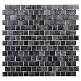 Bravaクオーツブラックガラスモザイクタイル( Pack of 5 )