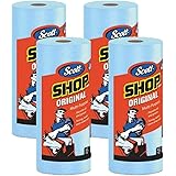 Scott (スコット) SHOP TOWELS/ショップタオル ブルーロール 55枚 4ロールセット