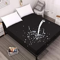 ボックス シーツ シングル 防水 黒　ブラック　ベッド シート おねしょ Amazon｜Happyyoo ボックスシーツ 防水タイプ 防水シーツ ベッド