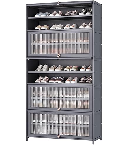 東谷シューズラック 東谷 シューズラック 4段 スリム 組み立て品 スチール製 （ おしゃれ