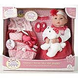 Cuddly Love 18 " Baby Doll Emma andドレスLike Me Puppy。