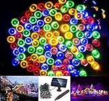 Solarmks DC-1200 Solar String Lights 200 Colored Led String Lights 72ft Solar Christmas Lights Outdo