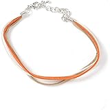 [トップイズム] アンクレット メンズ レディース アクセサリー シンプル 3連 プレート 紐 ひも ヒモ