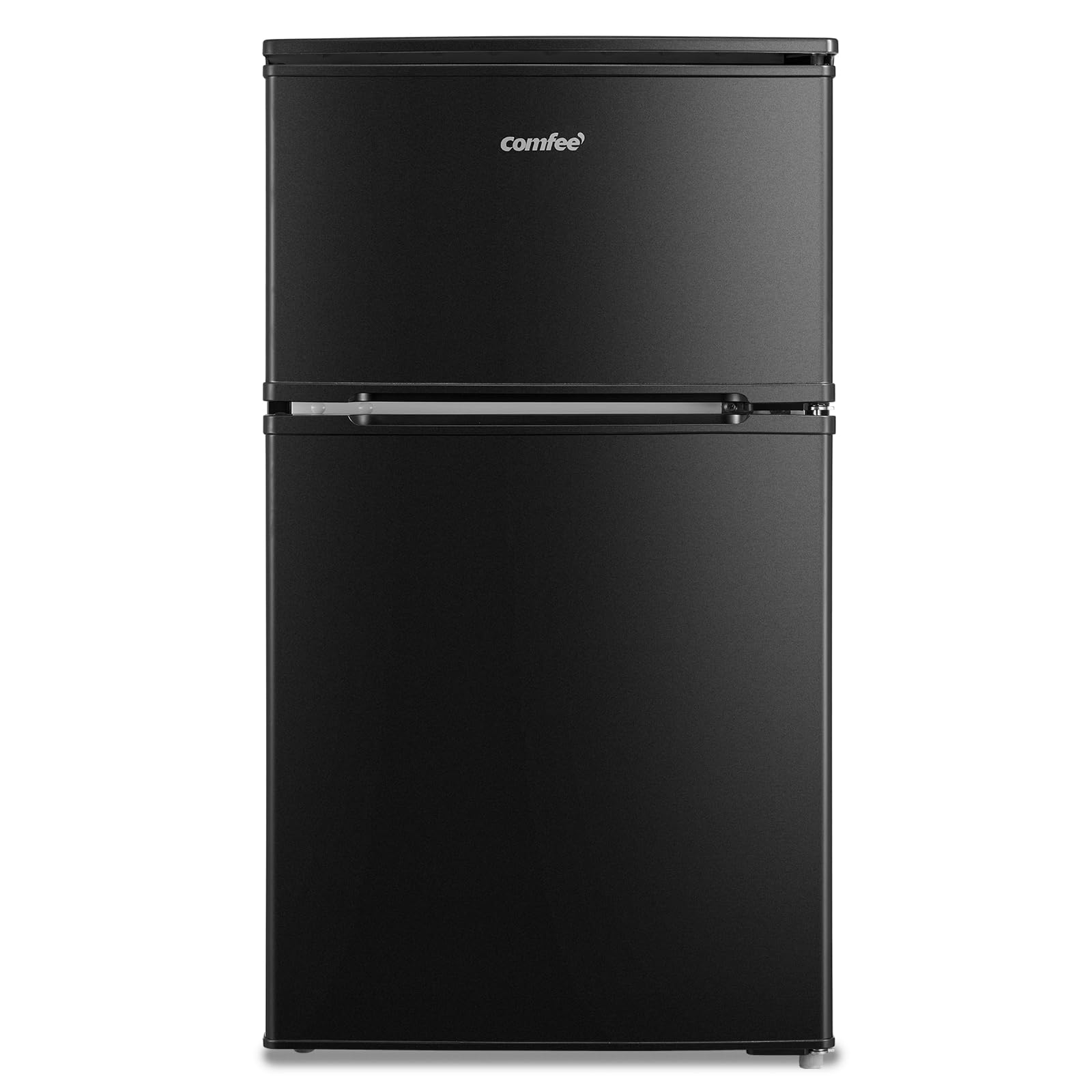 COMFEE' Refrigerator, 90L, Width 18.8 inches (47.8 cm), 2 Doors, Right Opening, Compact, Heat Resistant Top, Slim, Small, For 1 Person, Black RCT90BL(E) - 1
