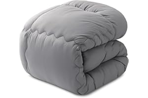 AIFY 掛け布団 シングル 冬 150×210cm 【合掛け・オールシーズン】 暖かい 洗える 軽量 抗菌 防ダニ 通気 【SEK認証】グレー （約1.8KG）