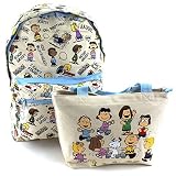 Peanuts Canvas Backpack and Lunch Tote Set (Peanuts Speak) [並行輸入品]