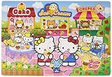 テンヨー(Tenyo) 【日本製】 チャイルドパズル ハローキティ おかしパラダイス 60ピース こども向けパズル MC-60-881 抗菌コート おかたづけ専用カバー付き 4才以上