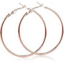 ゴールド フープピアス 大 18Kヴェルメイルゴールドスタッドフープピアス - IBUQUI 下北沢