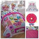 Shopkins Toys Reversible Bedding Comforter Set with D'lish Donut Pillow Toy - Twin [並行輸入品]