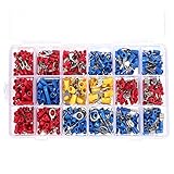 Bestgle 絶縁圧着端子セット520ピース　 端子 絶縁キャップ 絶縁フェルール 収納ケース付属 (三色)