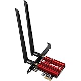 Wi-Fi 6E PCIe 無線LANカード (2.4GHz/5GHz/6GHz) Bluetooth 5.2 内蔵Intel AX210 ゲーム用wifi 超低遅延 ブラケット付き Windows10 64 ビット Windows11 対応 高速