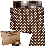 「 日本製 」 お昼寝布団セット ５点 シャボン玉モカ茶 （ 大きなdotと小さなdotのシンプルなデザイン ）