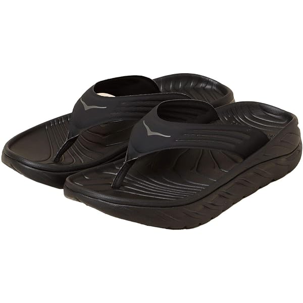 Amazon | HOKA ONE ONE(ホカ オネオネ) M ORA RECOVERY FLIP BLACK