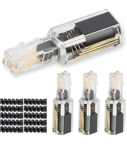 モジュラケーブル 二個セット 電話コードデタングラー RJ9拡張回転電話コードデタングラー アンチタングル電話ケーブル 360度回転固定電話スイベ Amazon | Anytop 電話コードデタングラー RJ9 8センチメートル