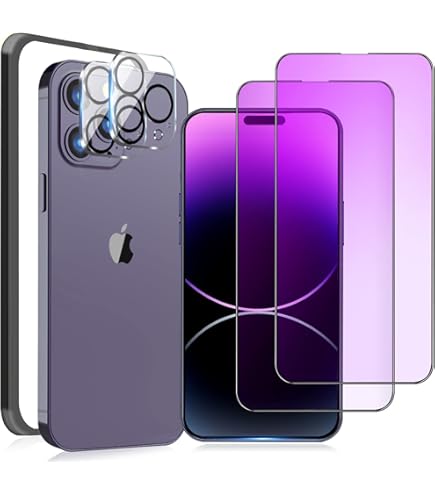 iPhone 14 proMax 用 フィルム2枚　付き　ケース ブルー Amazon | iPhone14 pro max ガラスフィルム ブルーライトカット