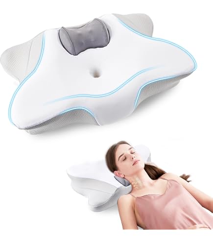 Amazon｜頚椎ネックピロー 睡眠用枕 輪郭形状記憶フォーム枕 背中用