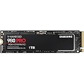 Samsung 980 PRO PCle 4.0 NVMe M.2 Internal Solid State Drive, 1 TB Capacity Black