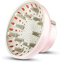 ユニバーサルヘアディフューザー、ブロードライヤーディフューザー調整可能なヘアドライヤーアタッチメントは、ヘアケア/カーリーヘア用の1.7インチ-2.6インチのほとんどのタイプのブロードライヤーノズルに適合します(ピンク)