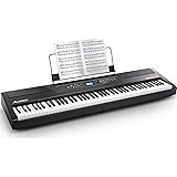 Alesis 電子ピアノ 88鍵盤 ウェイティッドハンマーアクション鍵盤 レッスン機能 録音機能 液晶画面 Recital Pro