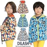 (ディラッシュ) DILASH春'16/ポリエステルタフタ幾何学柄ジャケット 100 ターコイズブルー