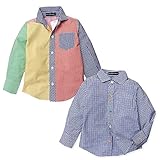 (マルチカラー/80cm)ベビー服 男の子 シャツ 長袖 LITTLE BEAR CLUB リトルベアークラブ 綿100％ ギンガムチェック柄 男児 ベビー