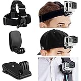 CamKix ヘッド&バックパックマウントバンドル GoPro Hero 5, Black, Session, Hero 4, Session, Black, Silver, Hero+ LCD, 3+, 3, 2, 1用 - ヘッドストラップマウン