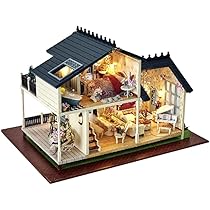 Amazon | 1 / 24DIY木製3Dミニチュアドールハウスモデルキット