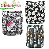 Ohbabyka3点セット フリーサイズ おむつカバー サイズ調整可 布おむつカバー 布オムツカバー 男の子用 ベビー服 赤ちゃん キッズ 服 ベビー 女の子 70 80 90 可愛いおむつカバーでH