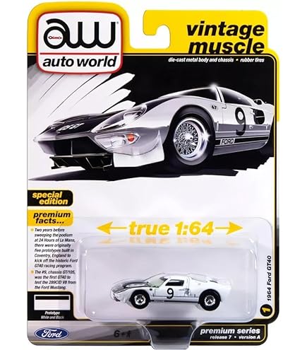 Amazon | Auto World CP7921 1966年フォードGT40#1 ブルー限定版 世界