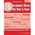 240 Vocabulary Words Kids Need to Know, Grade 1: 24 Ready-to-reproduce Packets That Make Vocabulary Building Fun & Effective