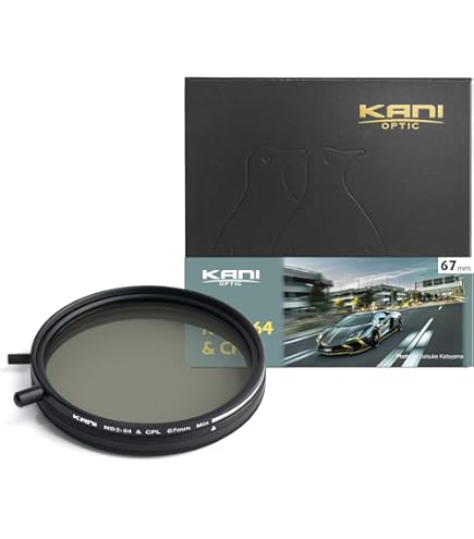 KANI 可変 NDフィルター 2-64 SidePole 67mm ND2-64 Valiable 67mm Sidepole (着脱式回転ノブ付) | ロカ
