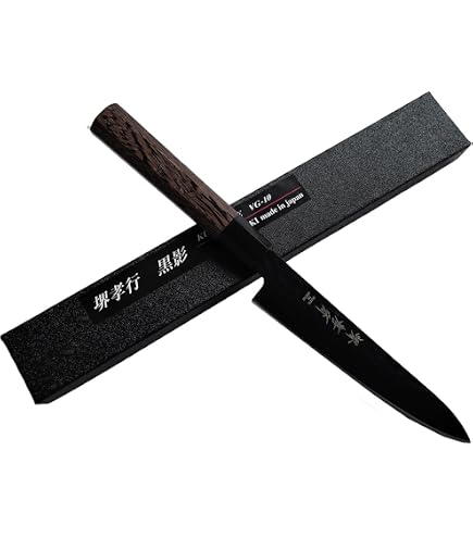 Amazon | 堺孝行 黒影 槌目フッ素加工和式包丁 (和牛刀210mm 07493