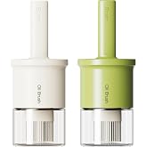 YARRAMATE 2pcs 300ml / 10oz Oil Dispenser with Brush - Glass Oil Dispenser for Kitchen with Silicone Heat Resistant Brush - C